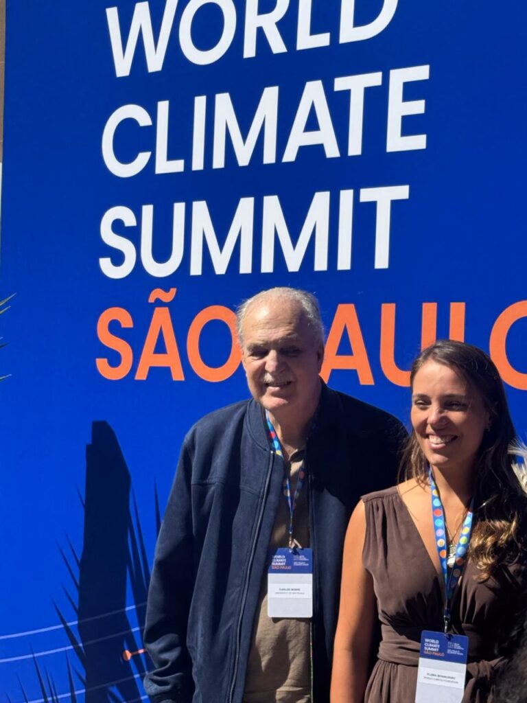 O Climatologista Carlos Nobre e Flora Bitancourt, Presidente da World Climate Foundation